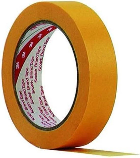 3M 244SW Masking Tape 48 mm 2-componenten afplaktape (48 mm x 50 m) geel - Image 3