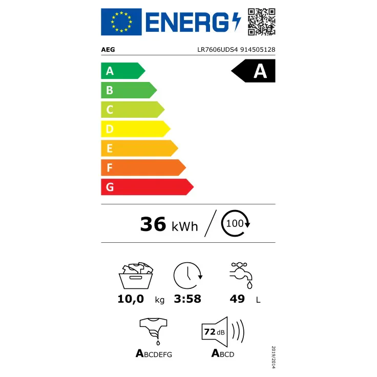 AEG LR7606UDS4 Wasmachine met stoomfunctie en 50,= cashback via AEG - Image 4