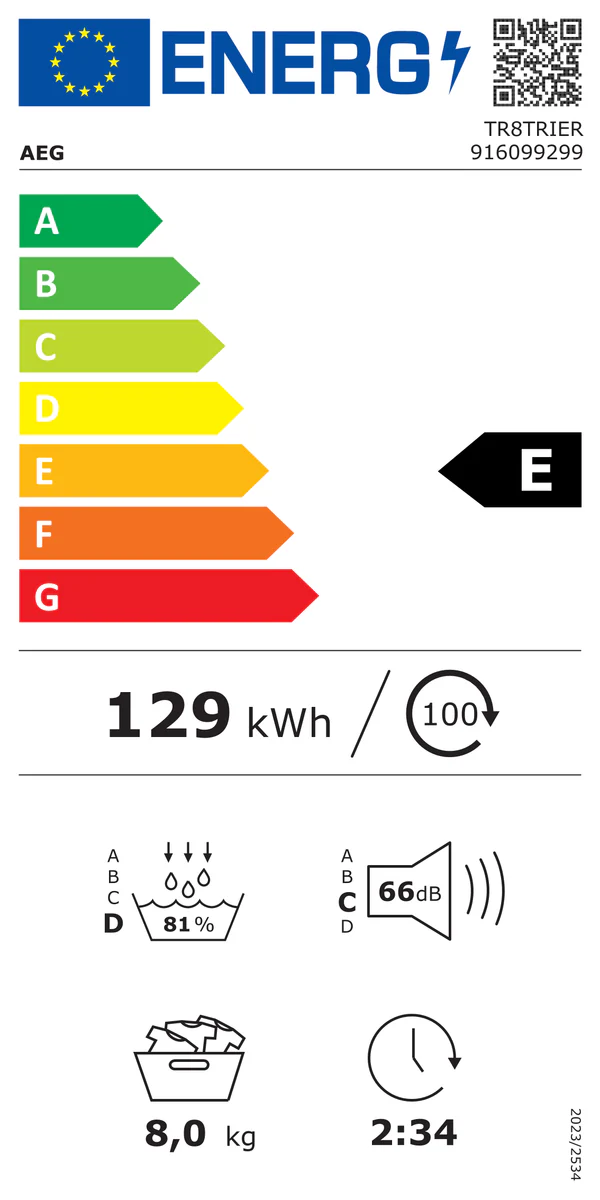 AEG TR8TRIER warmtepompdroger - Image 4