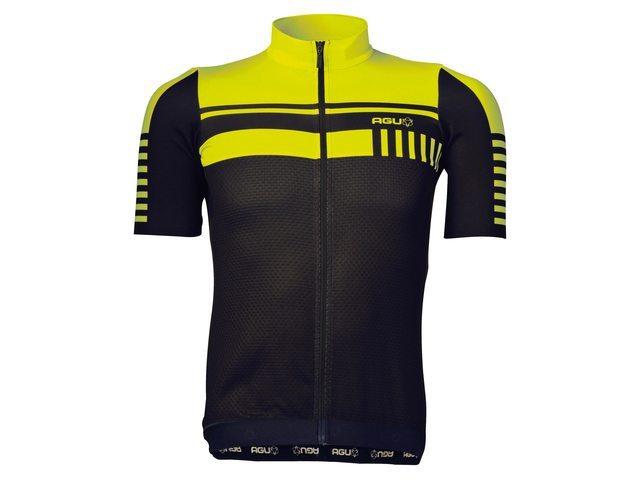 Agu Naro fietsshirt korte mouwen geel heren