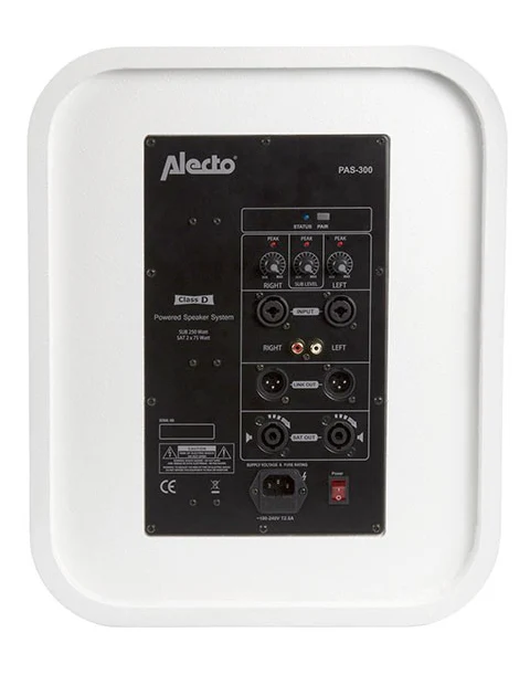 Alecto PAS300 draagbare presentatie luidsprekerset met subwoofer en statieven - Image 3
