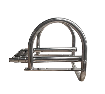 Allpa Prince RVS zwemtrap telescopische voor zwemplateau 4+1 ovale treden