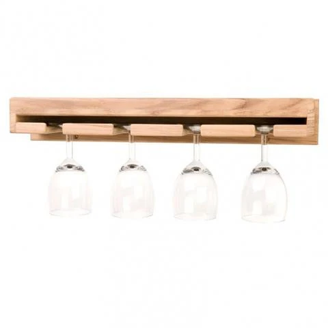 ARC 4-wijnglazen Deluxe hangend 42x12x7,7 cm teak