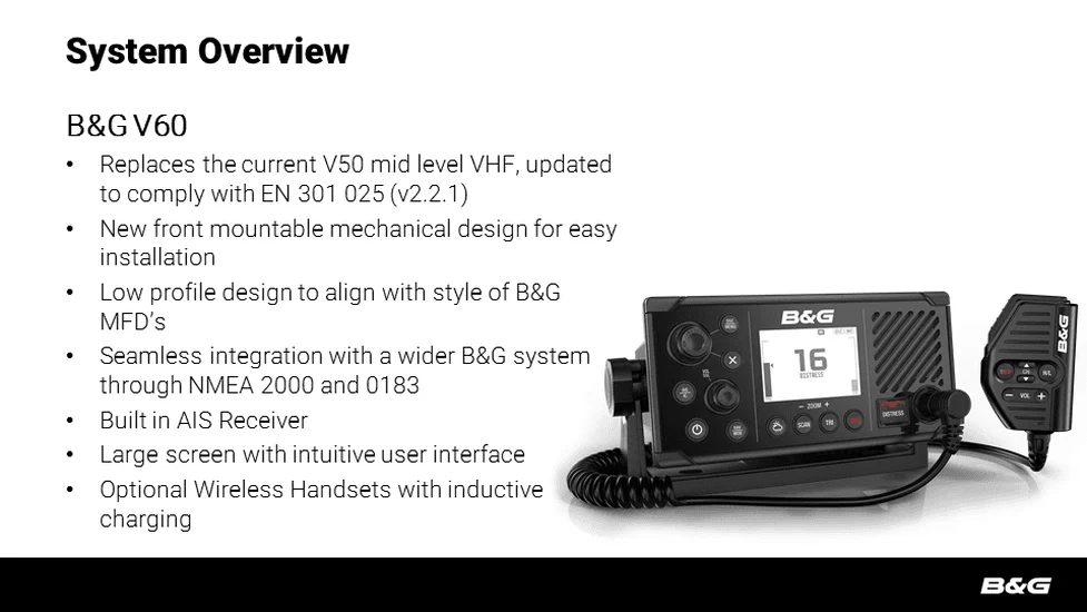 B&G V60 marifoon met AIS ontvanger - Image 3