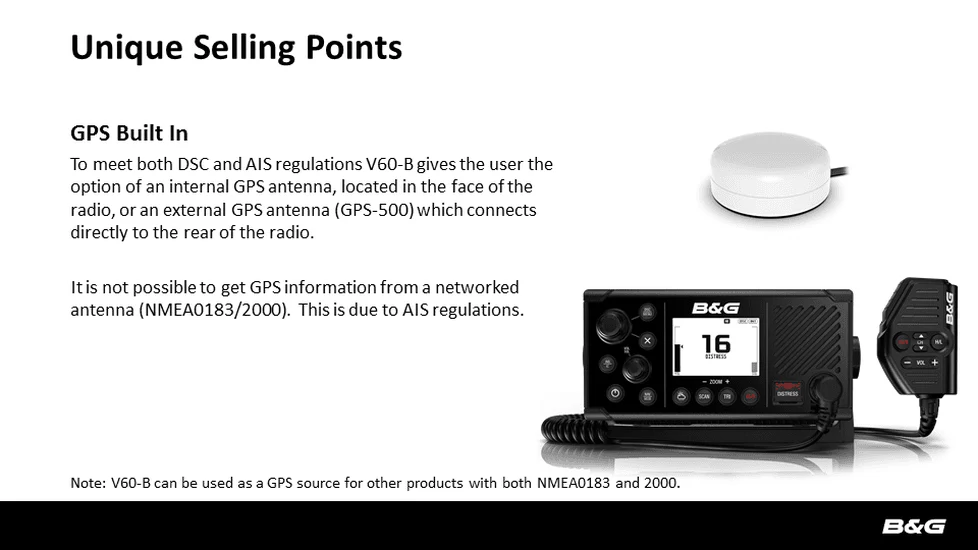B&G V60-B Marine Kit marifoon met AIS transponder en GPS-500 antenne - Image 4