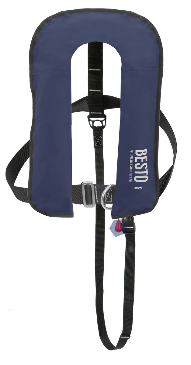 Besto Automatic 300N MH automatisch reddingsvest met harnas blauw - Image 2