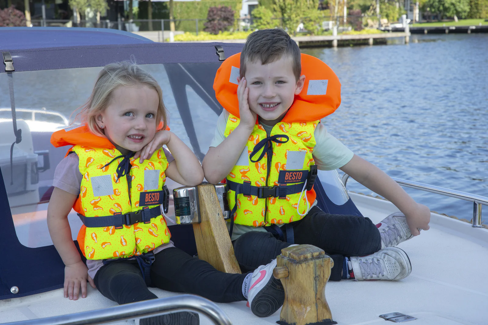 Besto Racingbelt 100N reddingsvest geel met pinguïn - Image 3