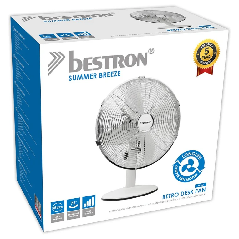 Bestron DFT35W bureauventilator met korf 35cm - Image 4