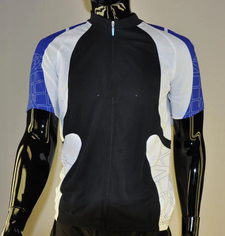 Bioracer GRAPHIC fietsshirt korte mouwen zwart met blauw heren,2 rugzakjes, rits, - Image 4
