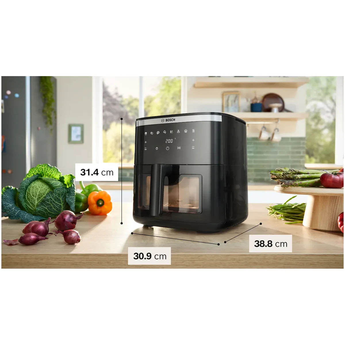 Bosch MAFS2671B Grote Airfryer met verlicht Venster - Image 10