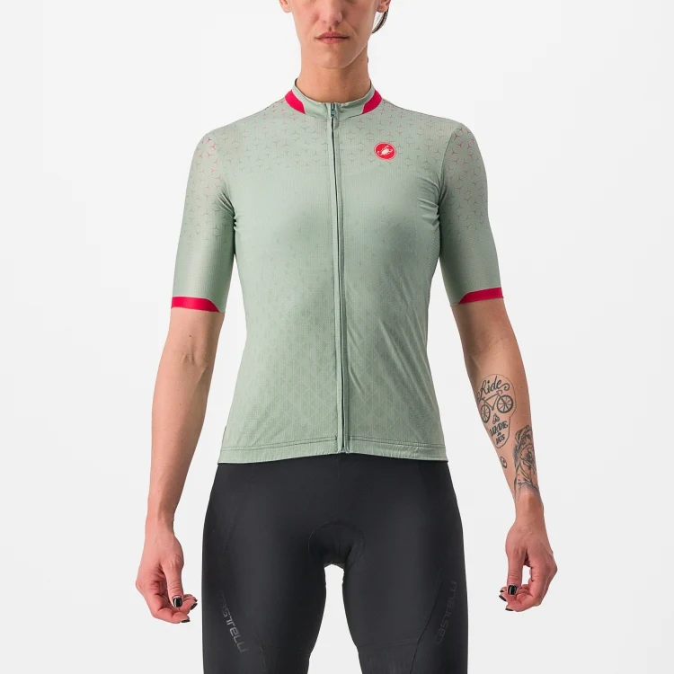 Castelli Pezzi fietsshirt korte mouwen groen dames