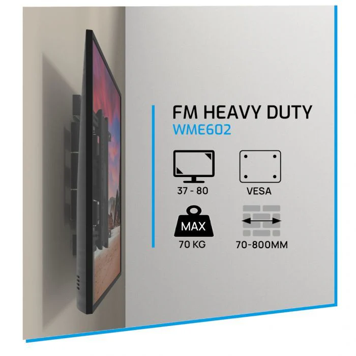 Cavus WME602 TV muurbeugel 180 graden draaibaar, geschkt voor 37-80 inch - Image 8