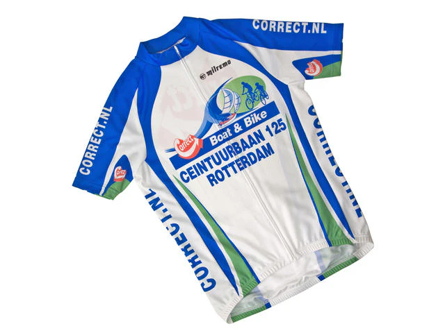 Correct Marine BOAT & BIKE fietsshirt korte mouwen wit met blauw heren - Image 2