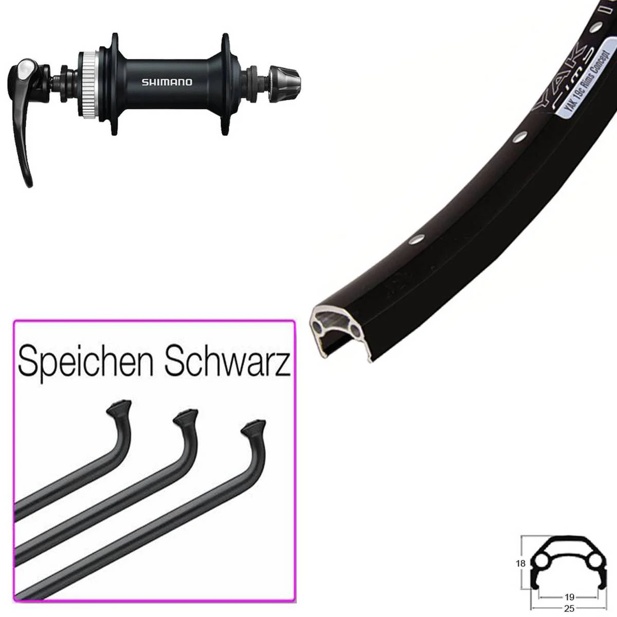 Correct Marine Schürmann 28" voorwiel velg 16-622