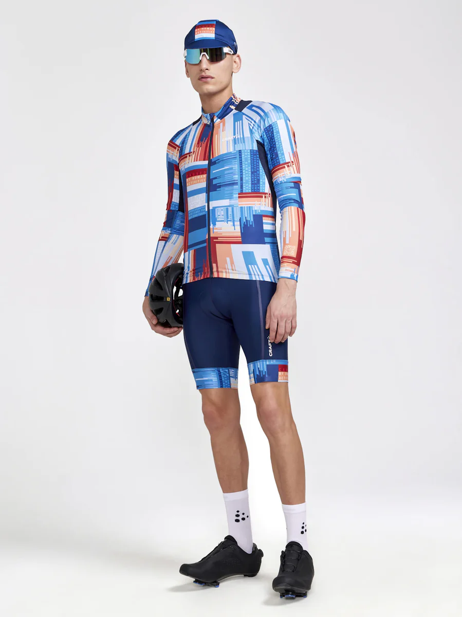 Craft ADV Endurance Bibshort fietsbroek kort blauw met rood heren - Image 6