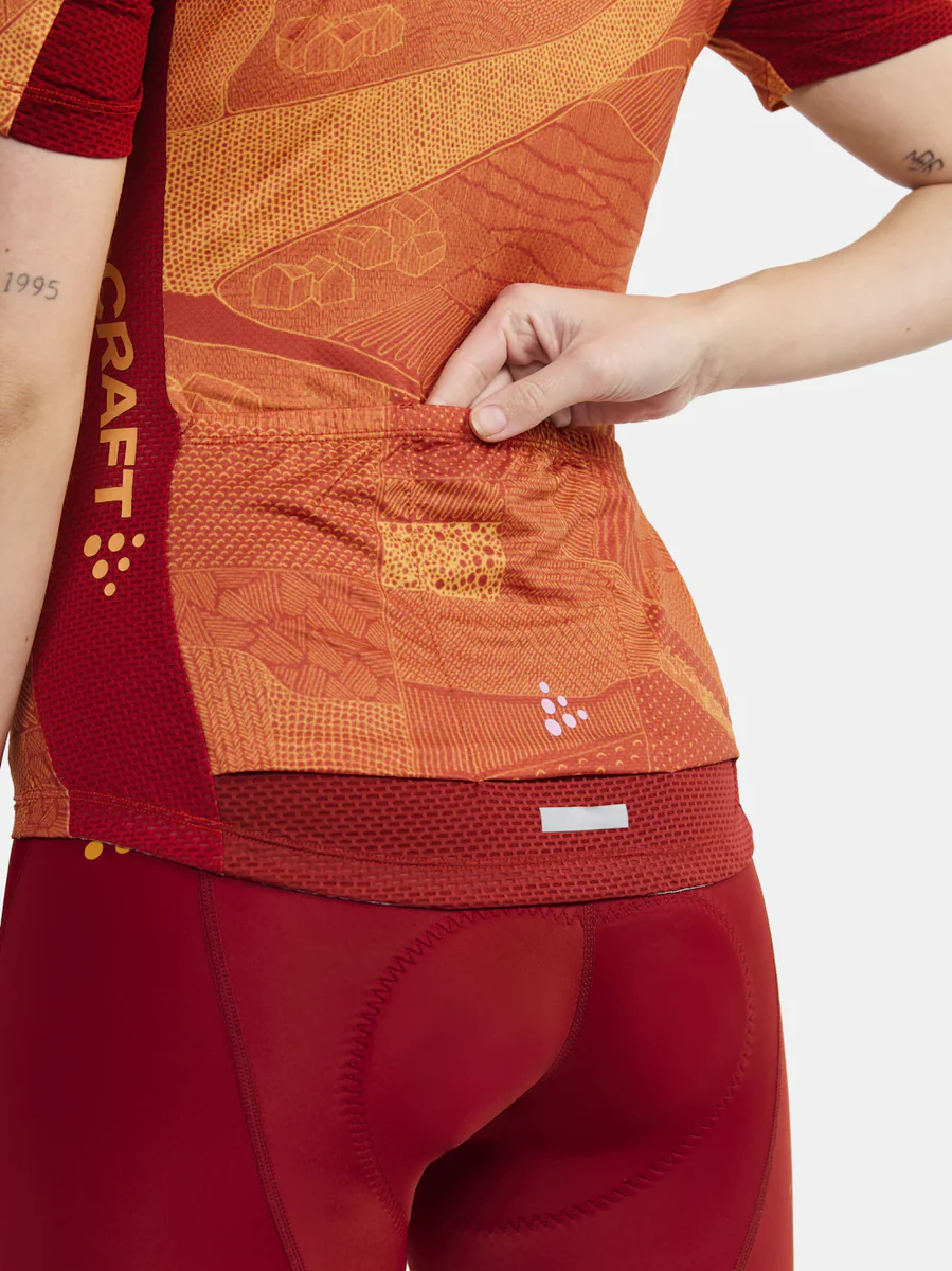 Craft ADV Endurance Graphic fietsshirt korte mouwen oranje/rood dames - Image 3