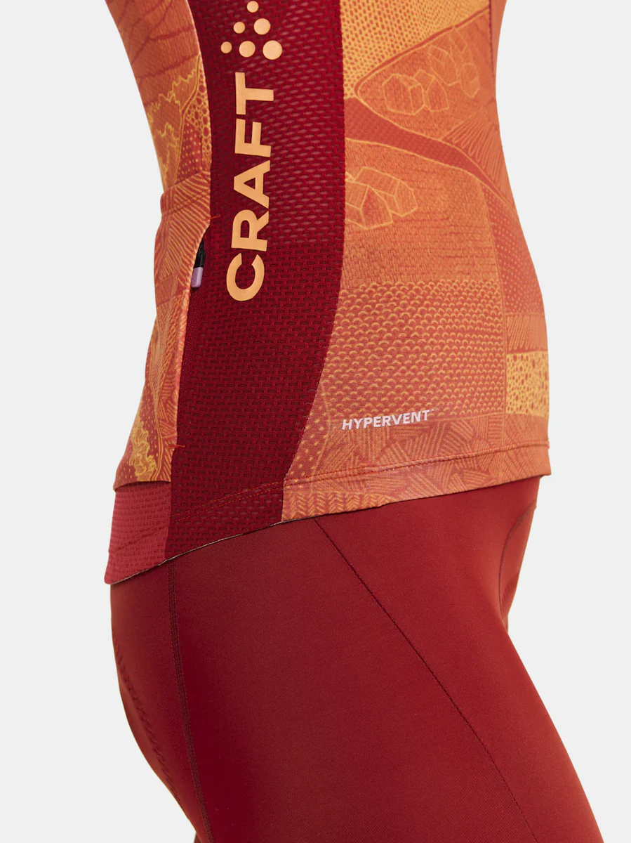 Craft ADV Endurance Graphic fietsshirt korte mouwen oranje/rood dames - Image 5