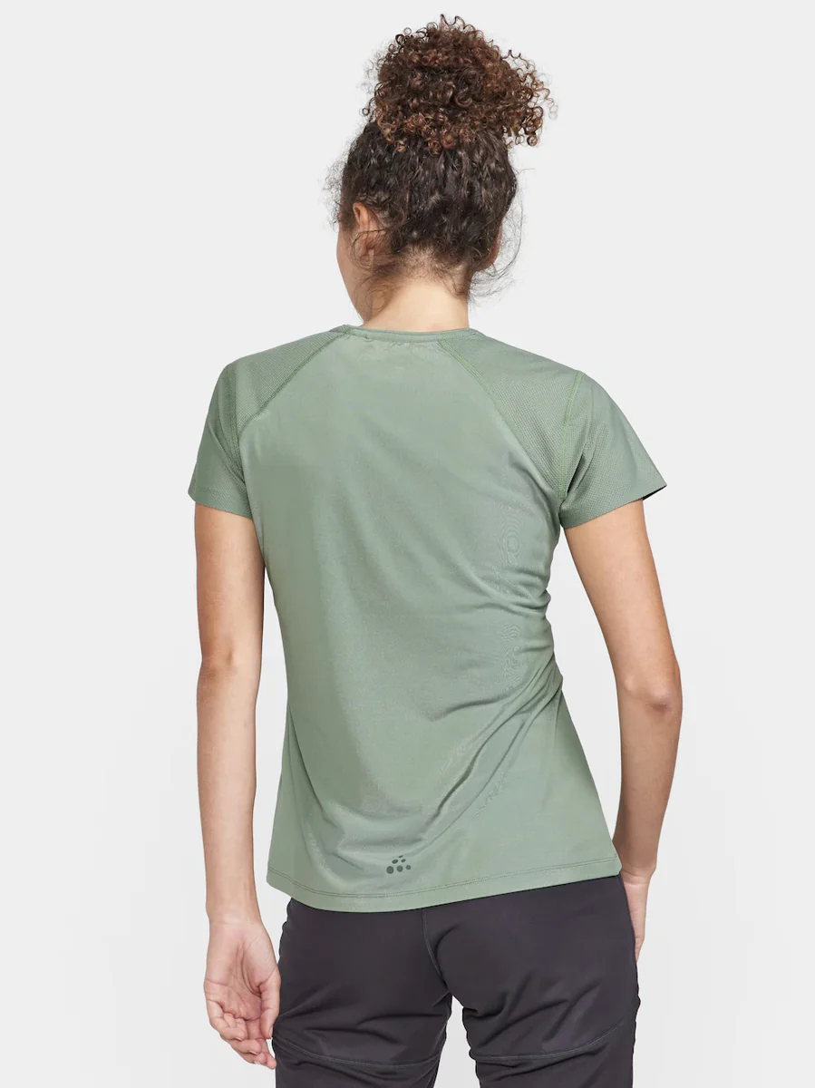 Craft ADV Essence SS Slim Tee hardloop- sporshirt korte mouwen groen dames - Image 3