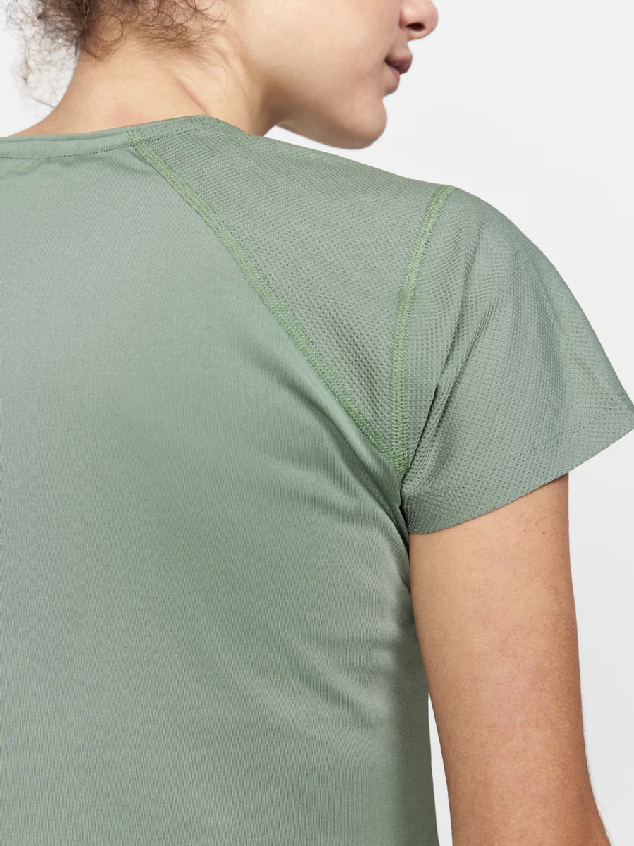 Craft ADV Essence SS Slim Tee hardloop- sporshirt korte mouwen groen dames - Image 4
