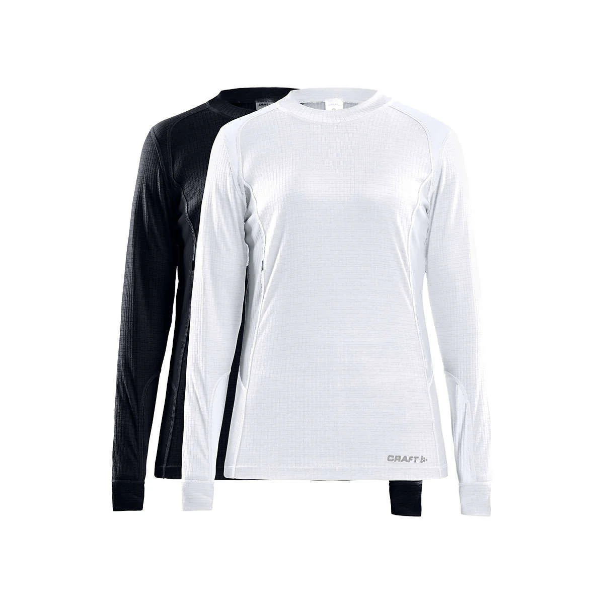 Craft Core 2-Pack Baselayer W thermoshirt lange mouwen zwart/wit dames