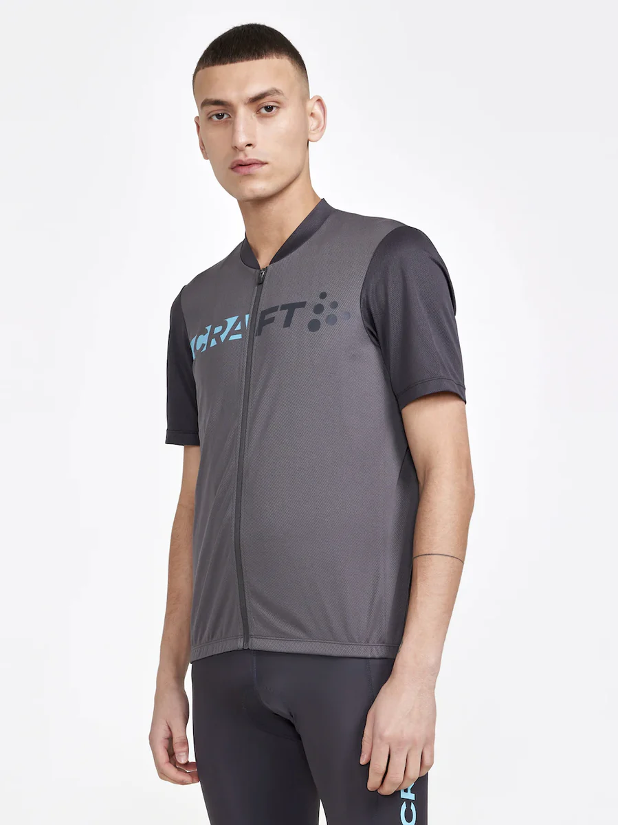 Craft Core Endur Logo Jersey fietsshirt korte mouwen grijs heren - Image 2