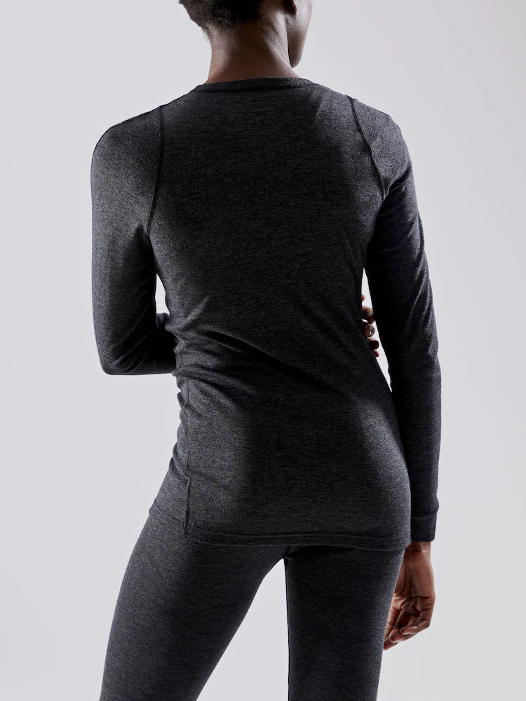 Craft Core Wool Merino LS W thermoshirt lange mouwen zwart dames - Image 4