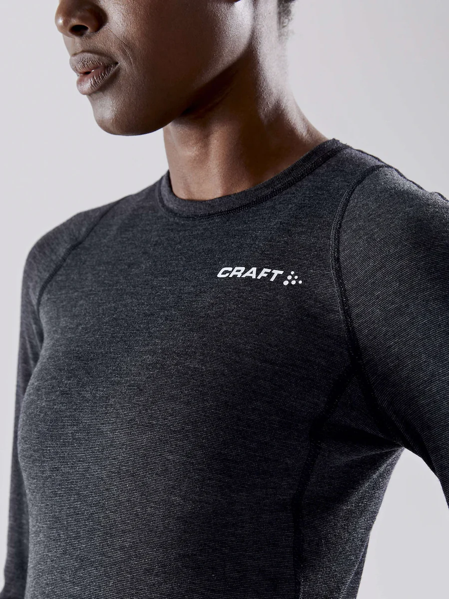 Craft Core Wool Merino LS W thermoshirt lange mouwen zwart dames - Image 5