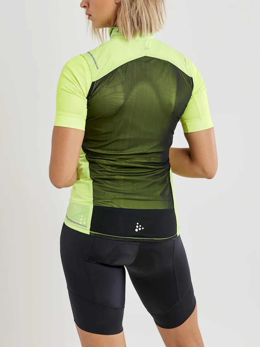 Craft Essence Light Wind vest fiets windvest geel dames - Image 3