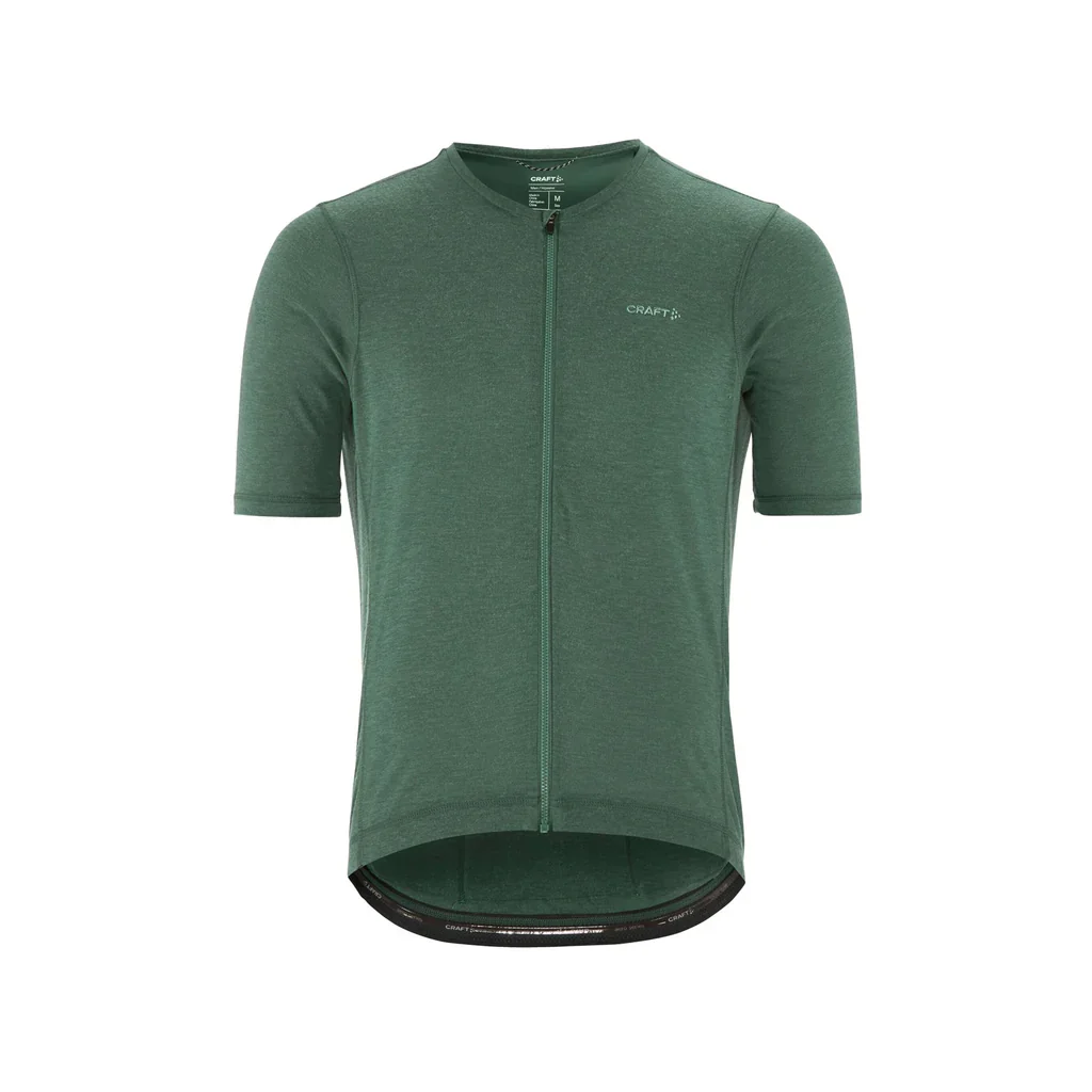 Craft Everyday Wool SS M Fietsshirt Korte Mouwen Heren - Groen