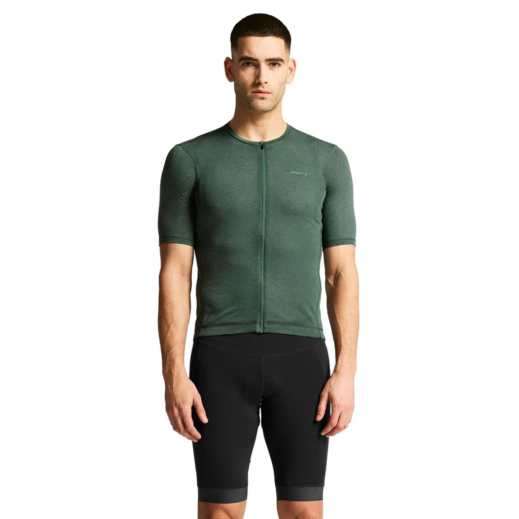 Craft Everyday Wool SS M Fietsshirt Korte Mouwen Heren - Groen - Image 3
