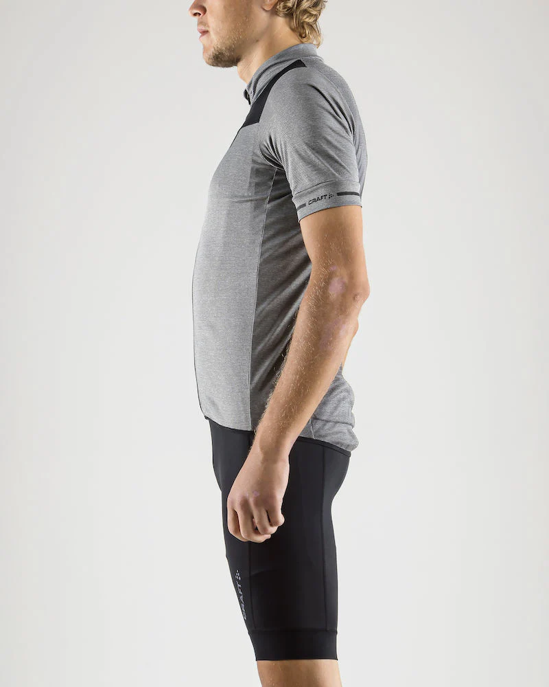 Craft Point Jersey fietsshirt korte mouwen grijs heren - Image 3