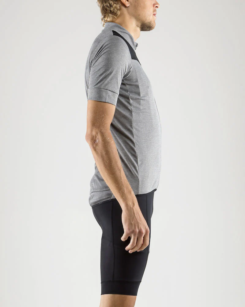 Craft Point Jersey fietsshirt korte mouwen grijs heren - Image 5