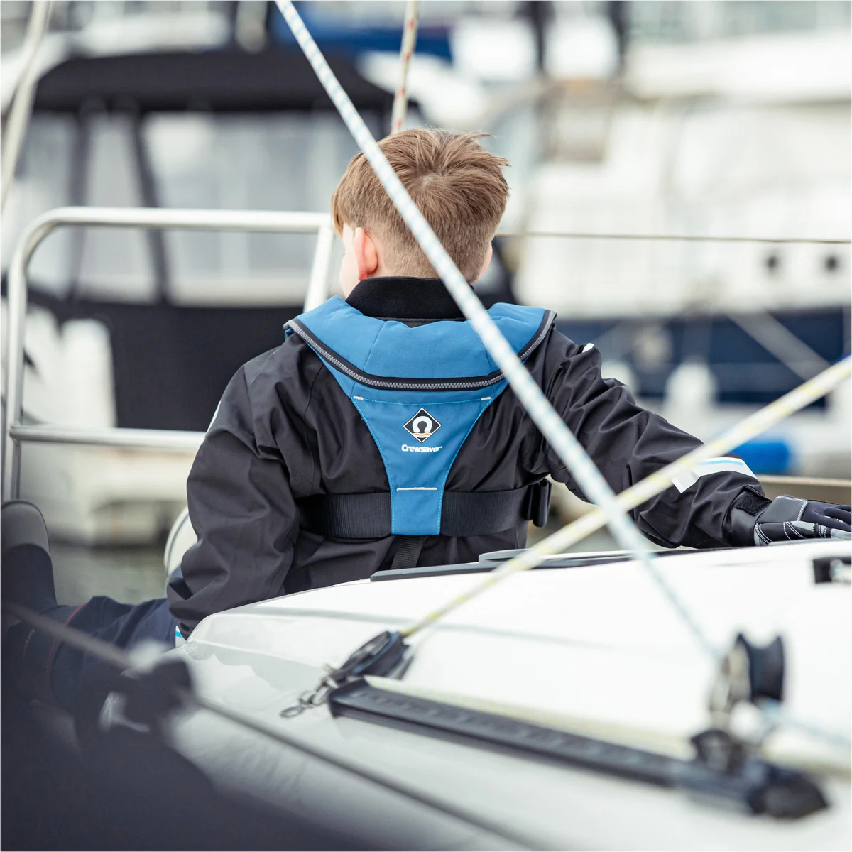 Crewsaver Crewfit 150N Junior Automatisch Reddingsvest met Harnas - Blauw - Image 3