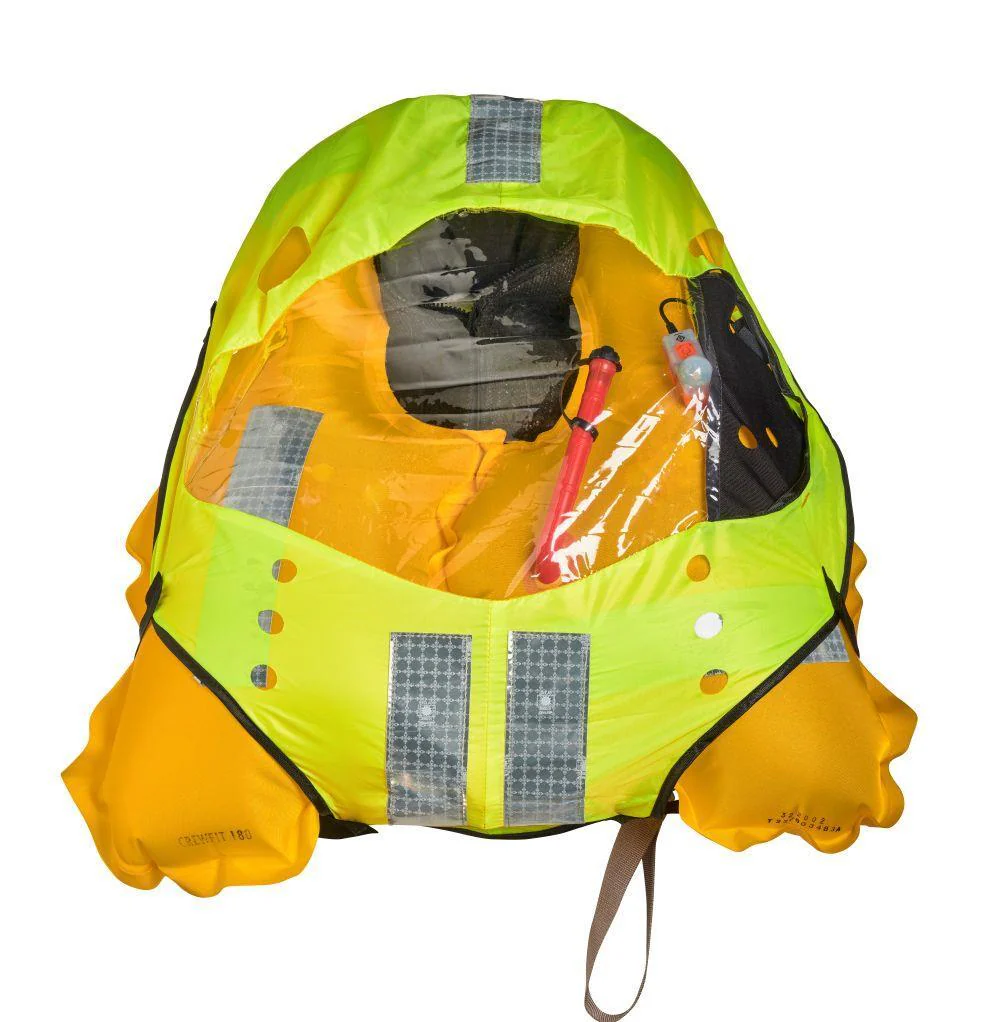 Crewsaver Crewfit+ 180N Pro Automatisch Reddingsvest met Harnas, Licht & Hood - Zwart - Image 4