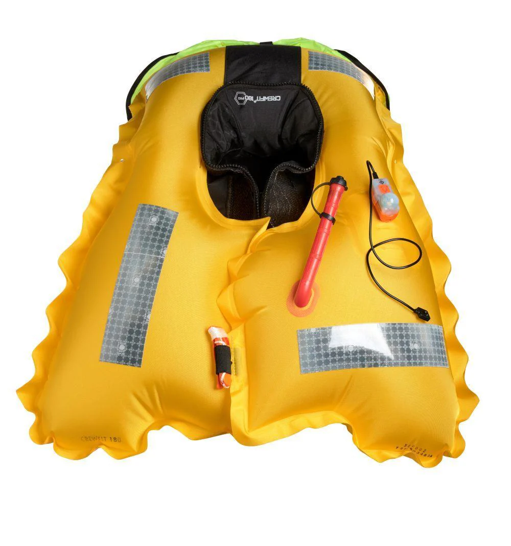 Crewsaver Crewfit+ 180N Pro Automatisch Reddingsvest met Harnas, Licht & Hood - Zwart - Image 6
