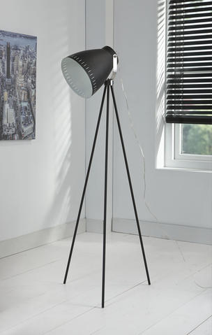 CSW 7175/44 vloerstaande lamp met 3 poot en stalen kap met één lichtpunt - Image 3