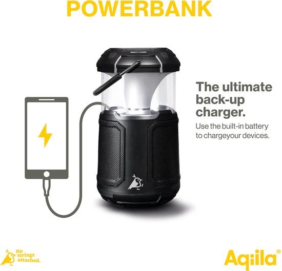 Aqiila Soundbird B10 Bluetooth speaker met lantaarn en powerbank - Image 4
