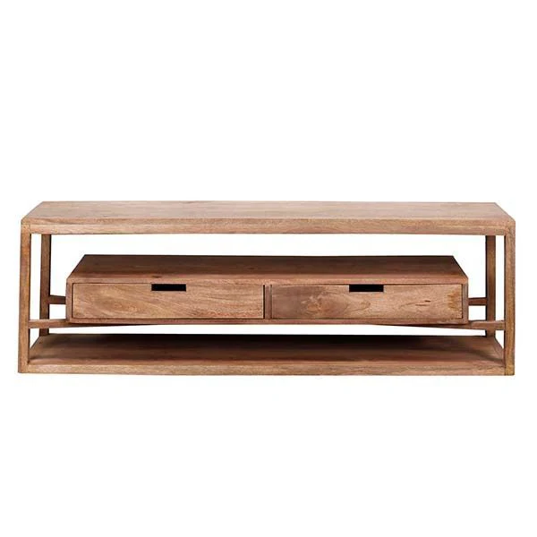 CSW Dressoir Sahara 4 LADES 140 cm breed dressoir van Mango hout in zandkleur - Image 2
