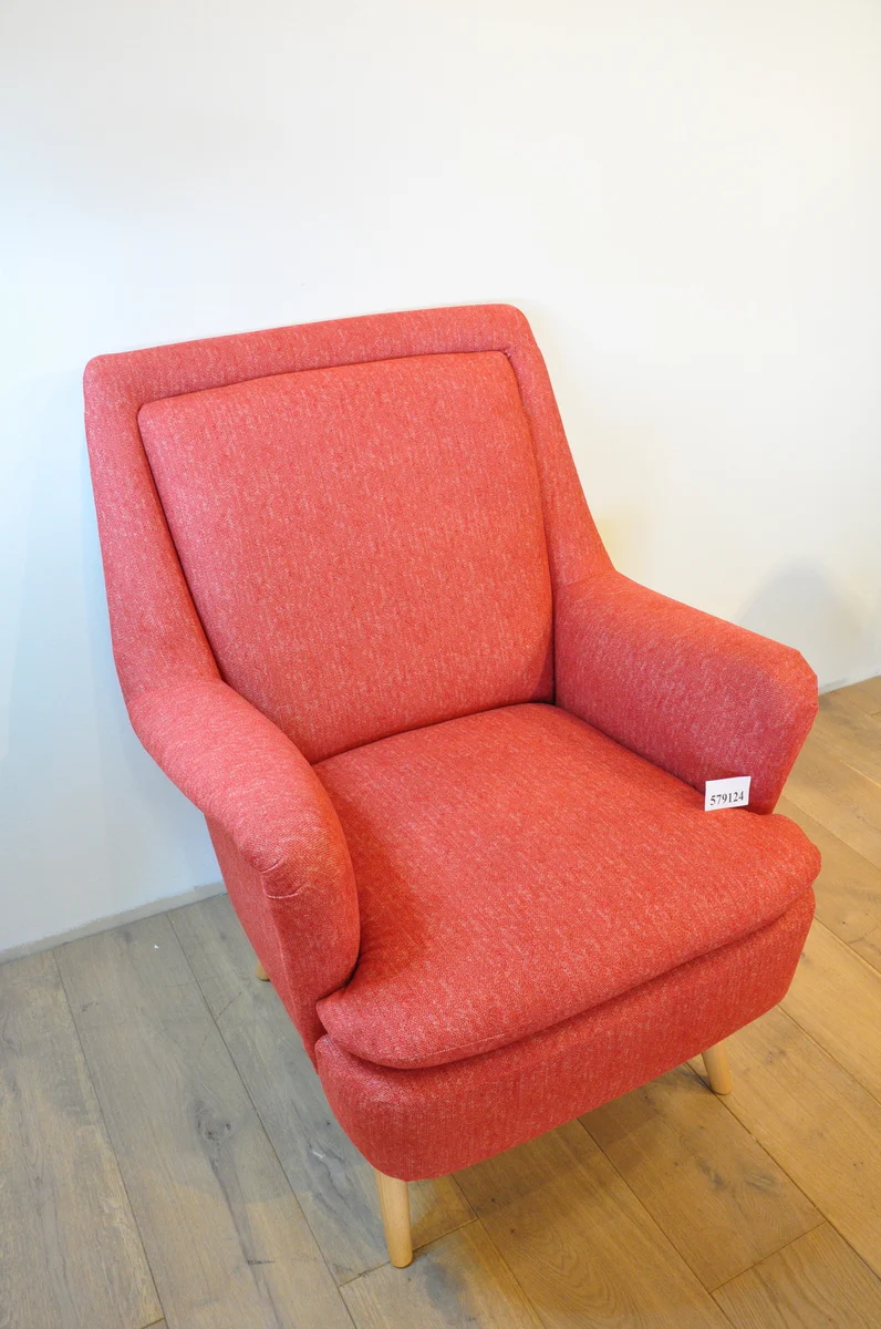 CSW Skagen retro-stijl eigentijdse fauteuil rood - Image 2