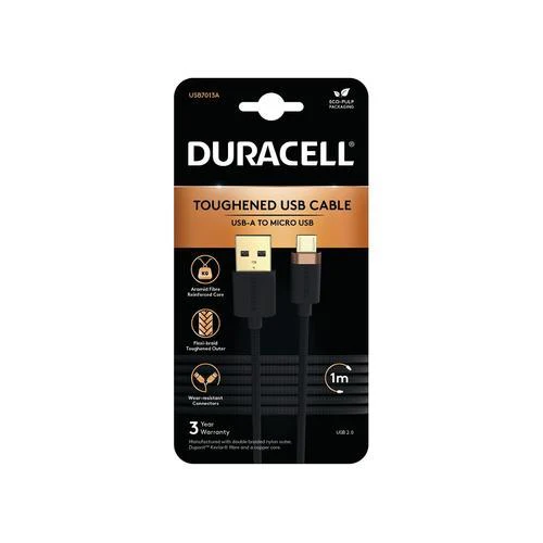 Duracell USB-A/USB-C 1 Meter Kevlar kabel