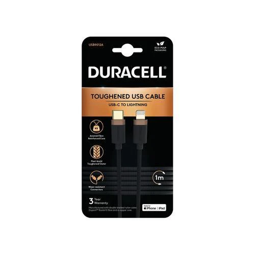 Duracell USB-C LIGHTNING C94 1M Kevlar kabel