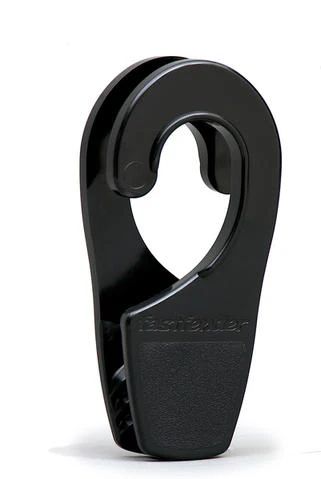 Fastfender 25 mm zwart fenderhaak tot ø 25 mm railing en 6 tot 12 mm lijn (2 stuks)