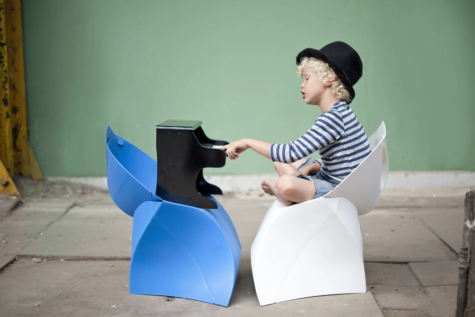 Flux Chair Junior opvouwbare design kinderstoel groen (4 stuks) - Image 5