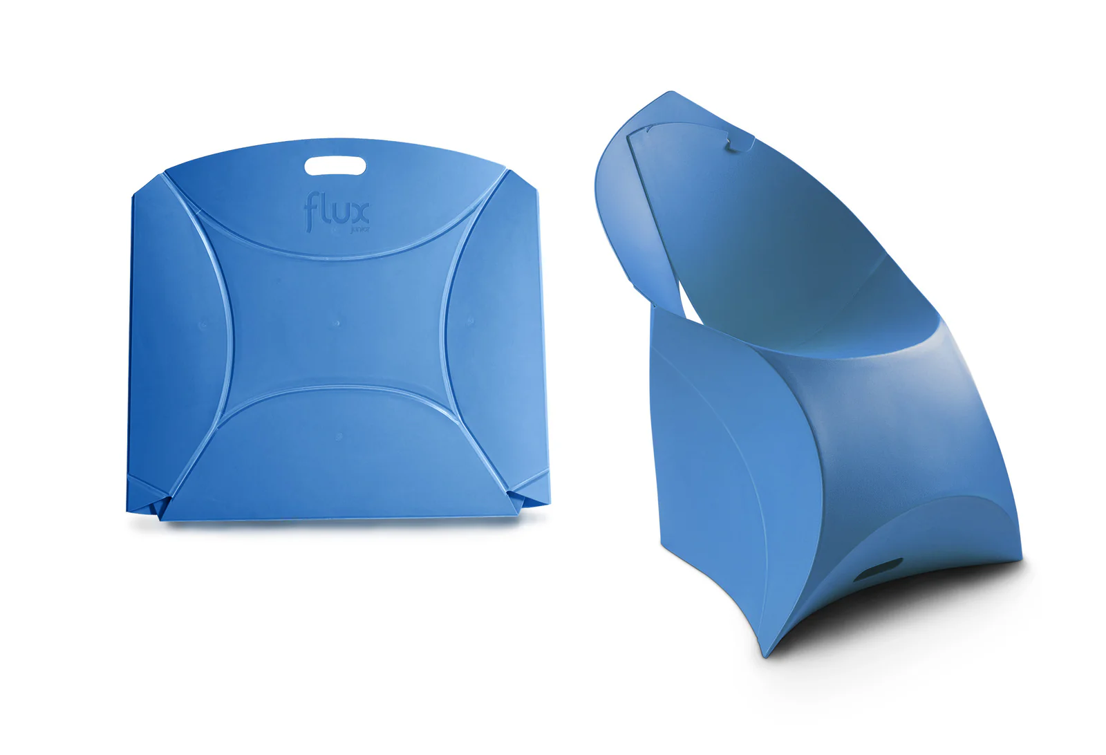 Flux Chair Junior opvouwbare design kinderstoel blauw (4 stuks)