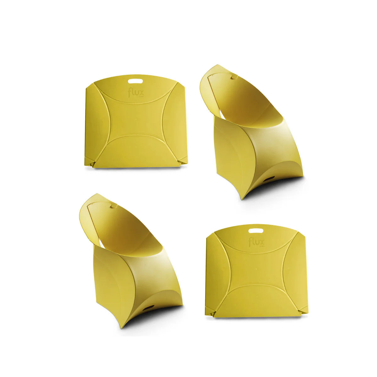 Flux Chair Junior opvouwbare design kinderstoel geel (4 stuks) - Image 2
