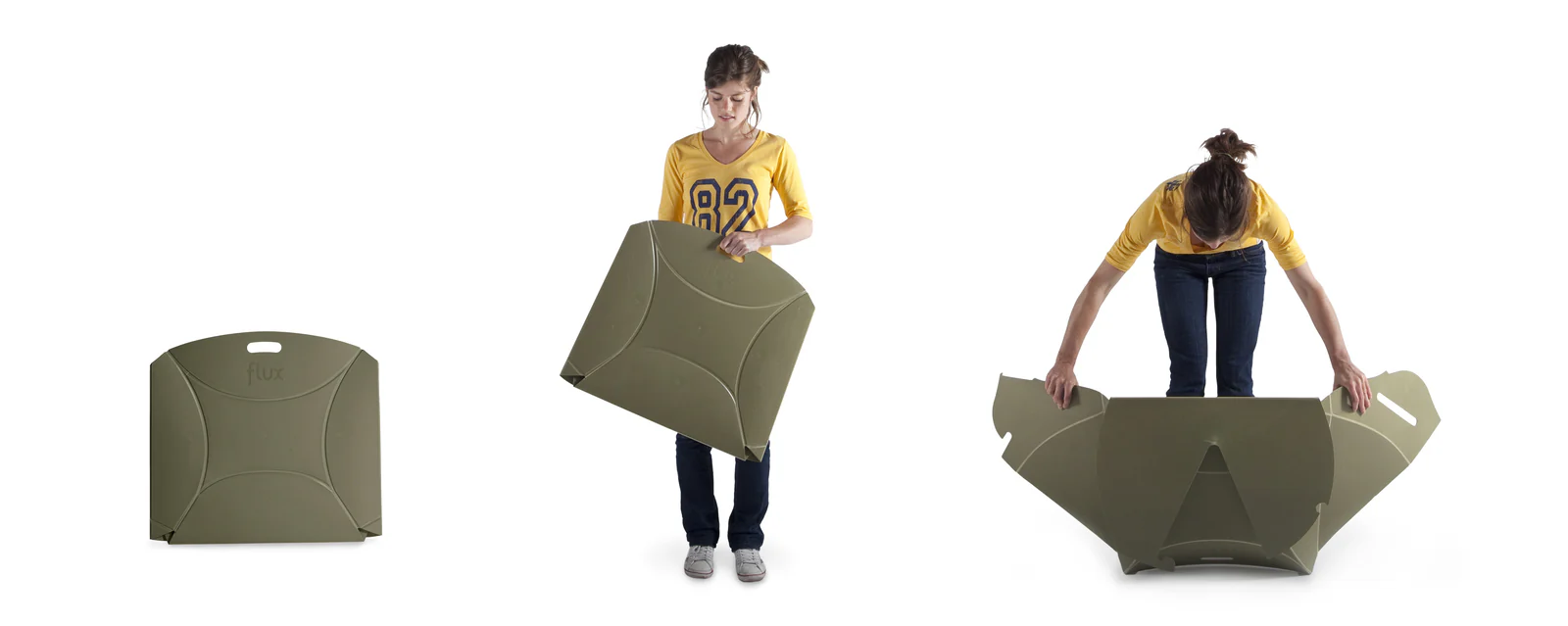 Flux Chair Junior opvouwbare design kinderstoel geel (4 stuks) - Image 7