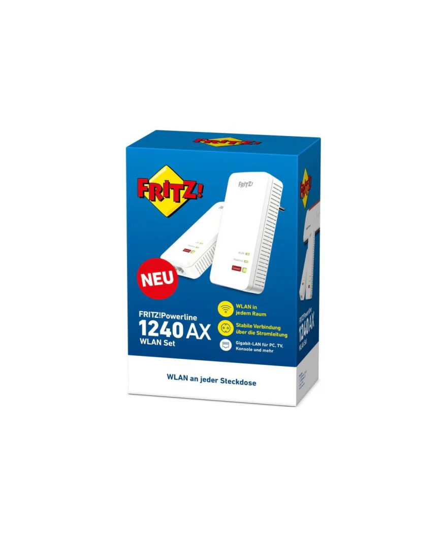 Fritz! Powerline1240AX Wlan set netwerkapparaten via de 220V contactdoos in het thuisnetwerk - Image 3