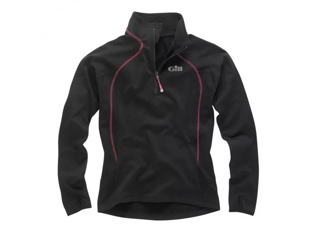 Gill Women's Thermogrid Zip Neck Top, therische dames middenlaag trui met nekrits