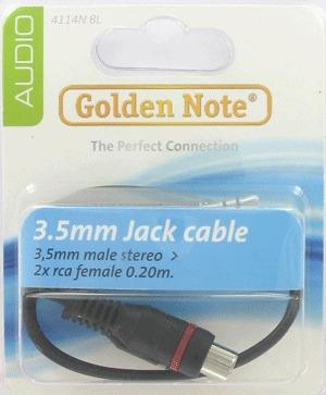 Golden Note 3.5mm Jackkabel 3.5mm jack male > 2x rca female - Image 2