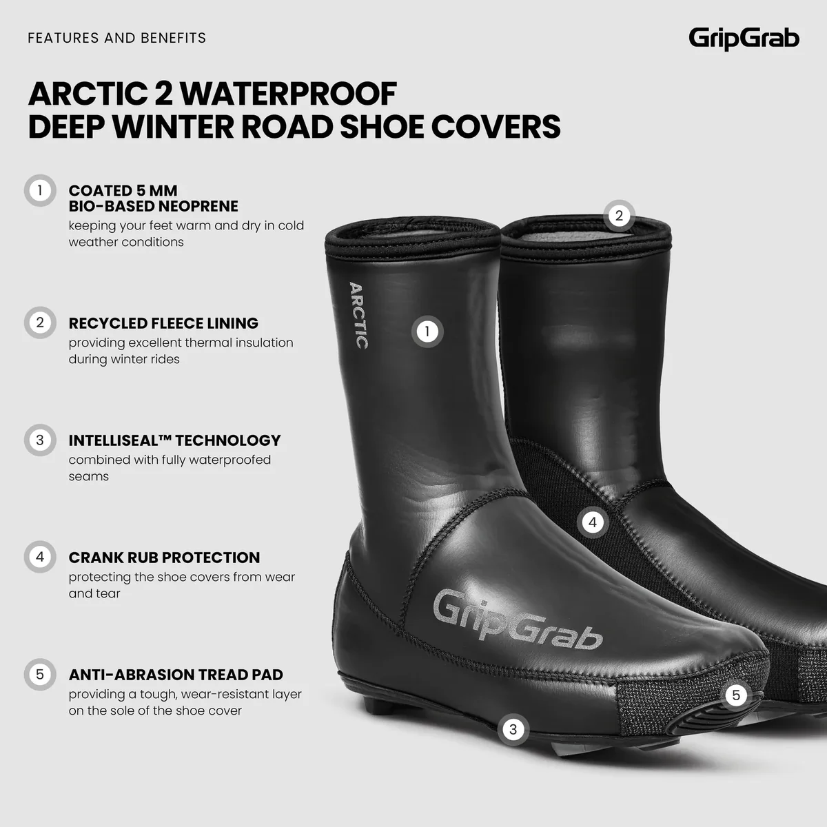 GripGrab Arctic 2 Waterproof Deep Winter road overschoenen zwart - Image 8